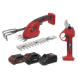Sealey CP20VCOMBO14 2 x SV20 Series Cordless Power Tool Gardening Kit 20V - 2 Batteries