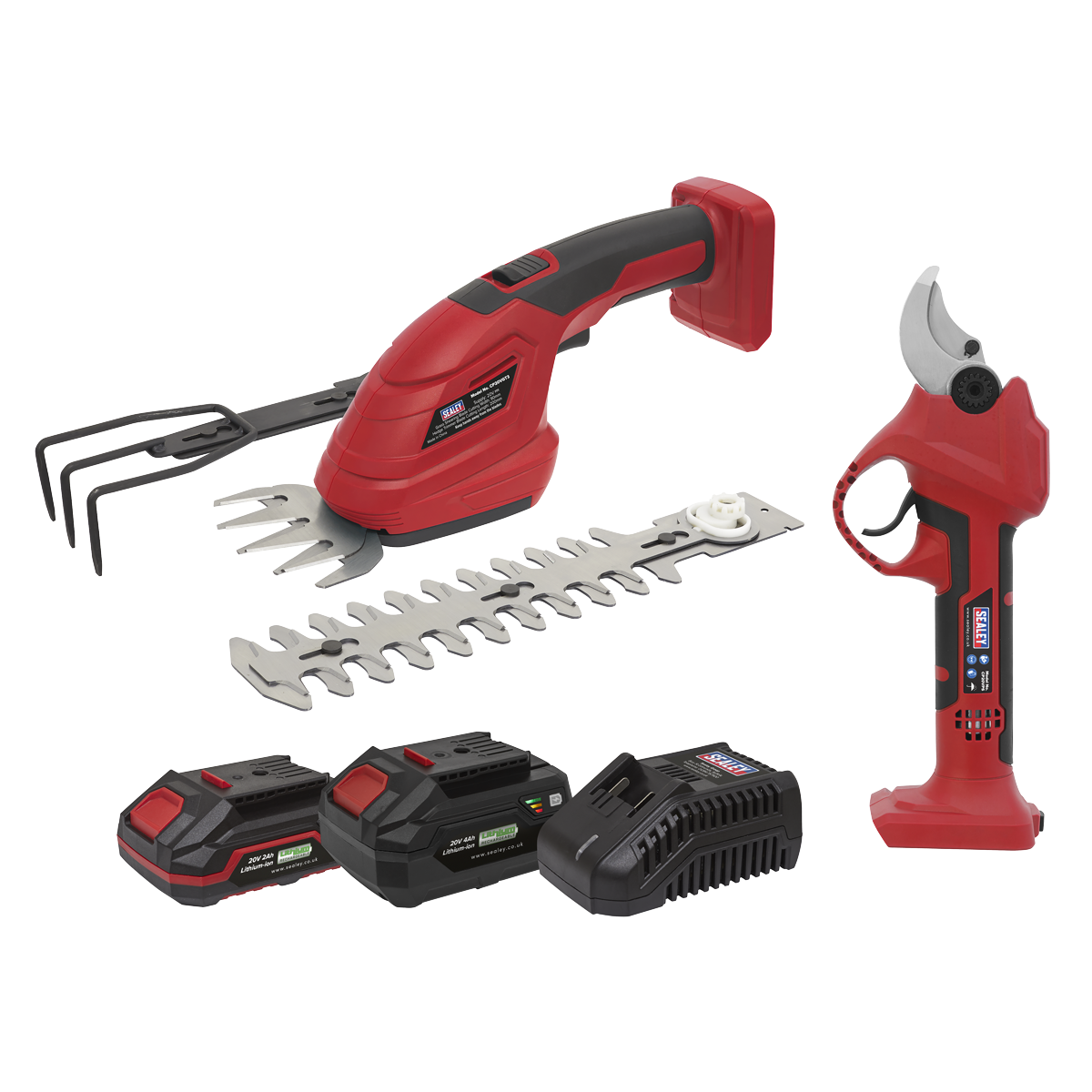 Sealey CP20VCOMBO14 2 x SV20 Series Cordless Power Tool Gardening Kit 20V - 2 Batteries