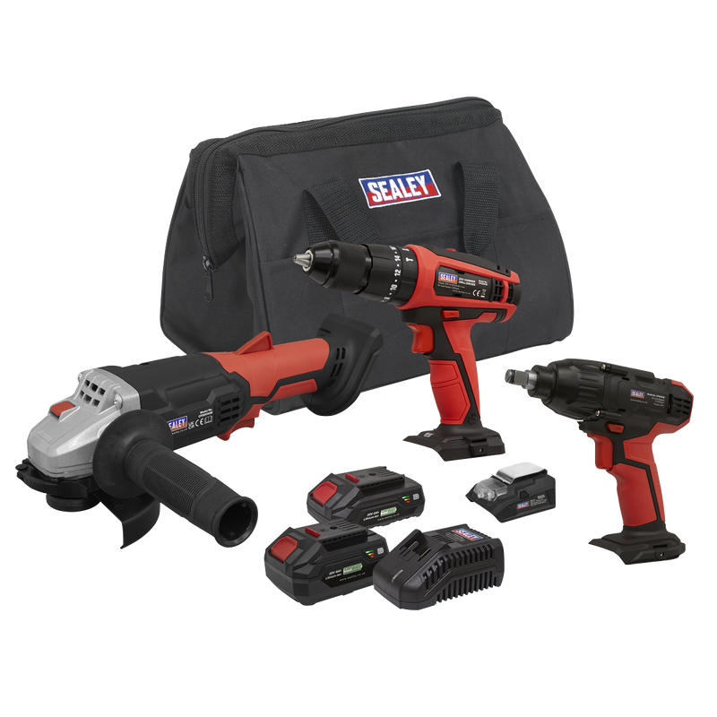 Sealey CP20VCOMBO1 3 x SV20 Series Cordless Tool Combo Kit 20V - 2 Batteries - additional view 3