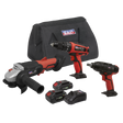 Sealey CP20VCOMBO1 3 x SV20 Series Cordless Tool Combo Kit 20V - 2 Batteries
