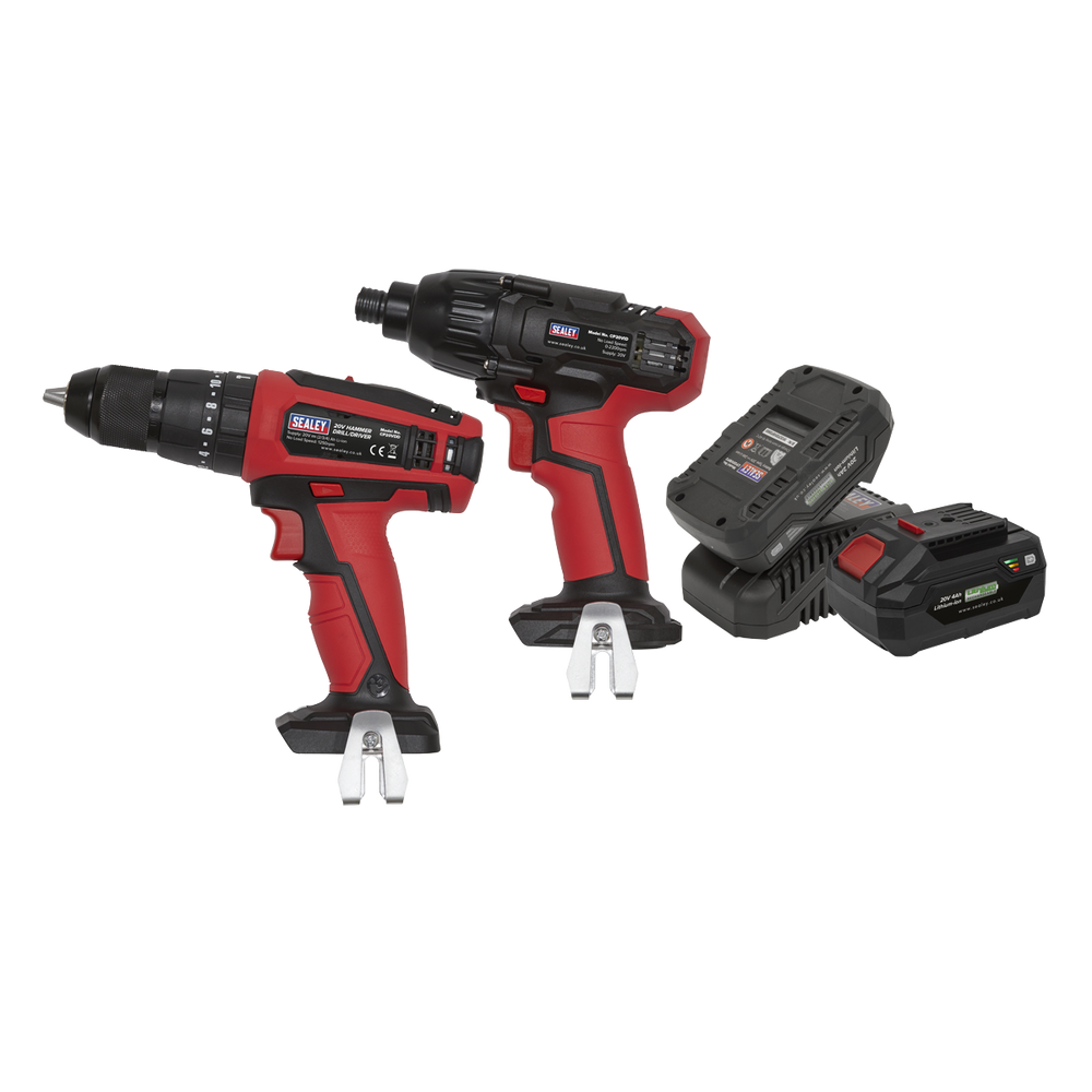 Sealey CP20VDDCOMBO 2 x SV20 Series Cordless Power Tool Kit 20V - 2 Batteries - additional view 5