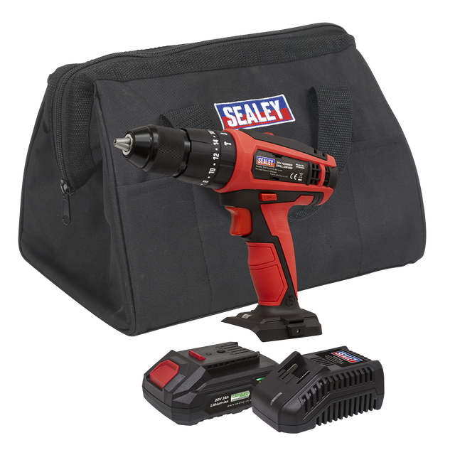 Sealey CP20VDDKIT1 SV20 Series 13mm Cordless Combi Drill Kit 20V 2Ah