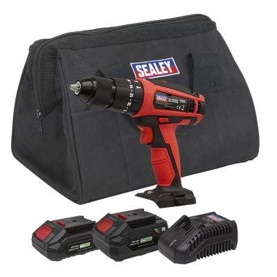 Sealey CP20VDDKIT SV20 Series 13mm Cordless Combi Drill Kit 20V - 2 Batteries
