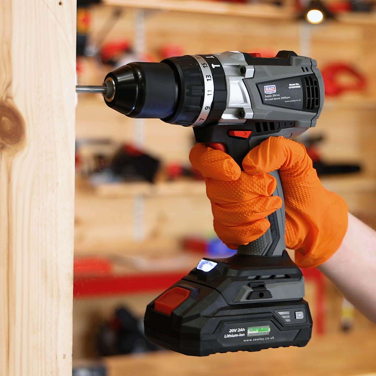 Sealey CP20VDDXKIT1 Premier SV20 Series 13mm Brushless Cordless Combi Drill Kit 20V 2Ah - additional view 10