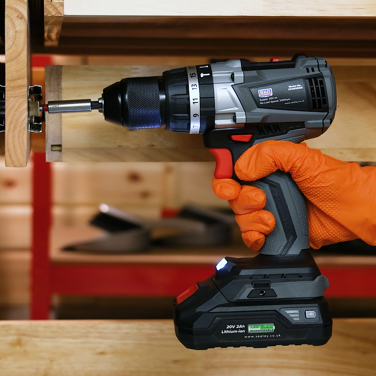 Sealey CP20VDDXKIT1 Premier SV20 Series 13mm Brushless Cordless Combi Drill Kit 20V 2Ah - additional view 11