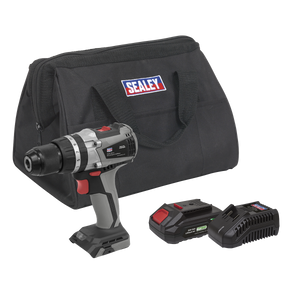 Sealey CP20VDDXKIT1 Premier SV20 Series 13mm Brushless Cordless Combi Drill Kit 20V 2Ah