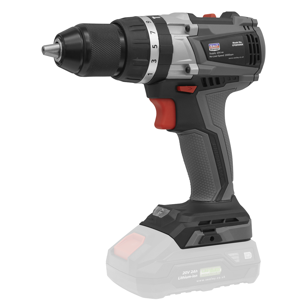 Sealey CP20VDDXKIT1 Premier SV20 Series 13mm Brushless Cordless Combi Drill Kit 20V 2Ah - additional view 4
