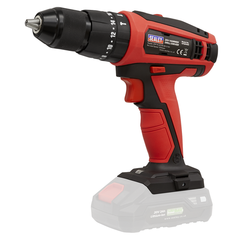 Sealey CP20VCOMBO1EU 3 x SV20 Series Cordless Power Tool Kit 20V Euro Plug - 2 Batteries - additional view 3