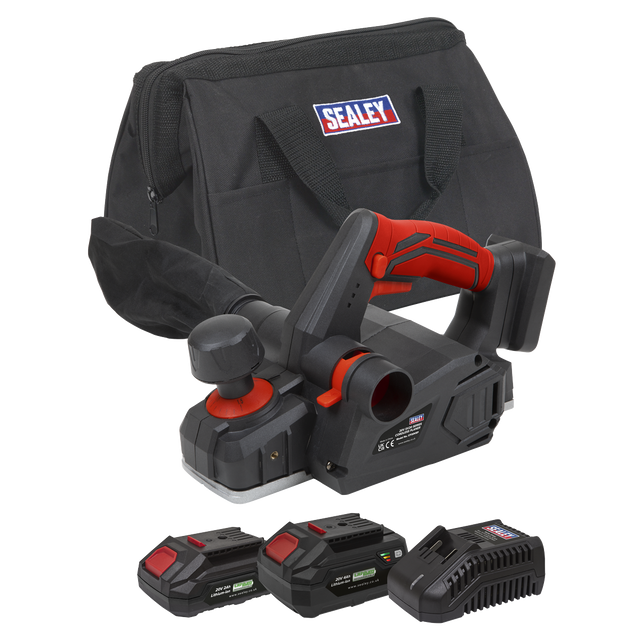 Sealey CP20VEPKIT SV20 Series Cordless Planer Kit 20V - 2 Batteries