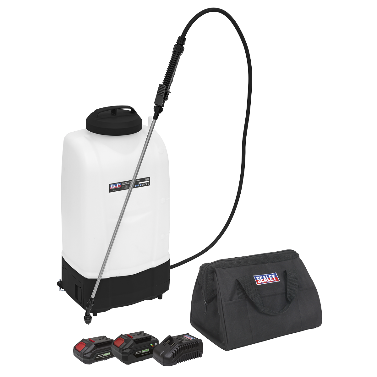 Sealey CP20VGBSKIT SV20 Series 15L Cordless Garden Backpack Sprayer 20V - 2 Batteries