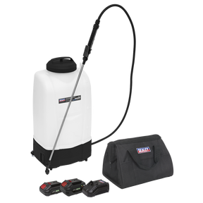 Sealey CP20VGBSKIT SV20 Series 15L Cordless Garden Backpack Sprayer 20V - 2 Batteries