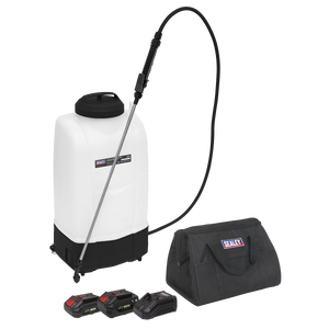 Sealey CP20VGBSKIT SV20 Series 15L Cordless Garden Backpack Sprayer 20V - 2 Batteries