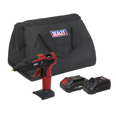 Sealey CP20VGGKIT1 SV20 Series Cordless Glue Gun Kit 20V 2Ah