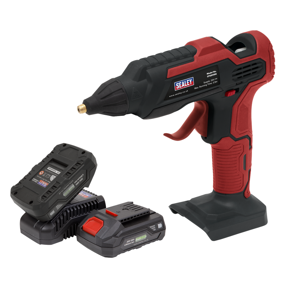 Sealey CP20VGGKIT SV20 Series Cordless Glue Gun Kit 20V 2Ah - 2 Batteries - additional view 3