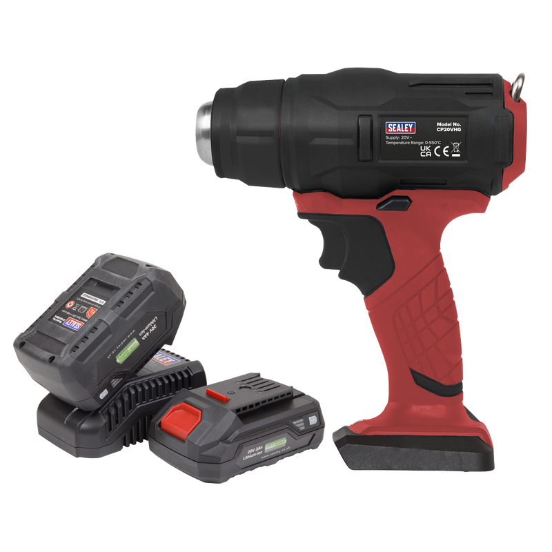 Sealey CP20VHGKIT2 SV20 Series Cordless Heat Gun Kit 20V - 2 Batteries - additional view 4