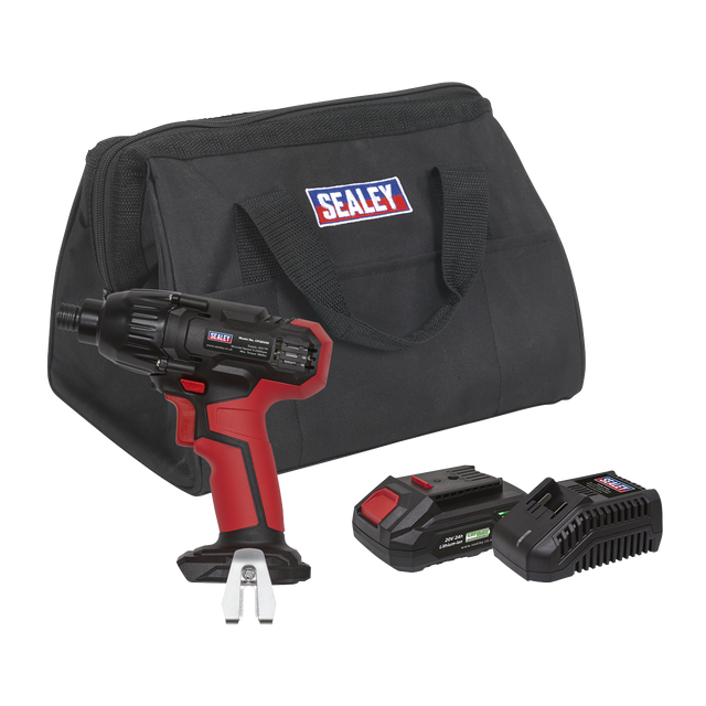 Sealey CP20VIDKIT1 SV20 Series 1/4"Hex Drive Cordless Impact Driver Kit 20V 2Ah