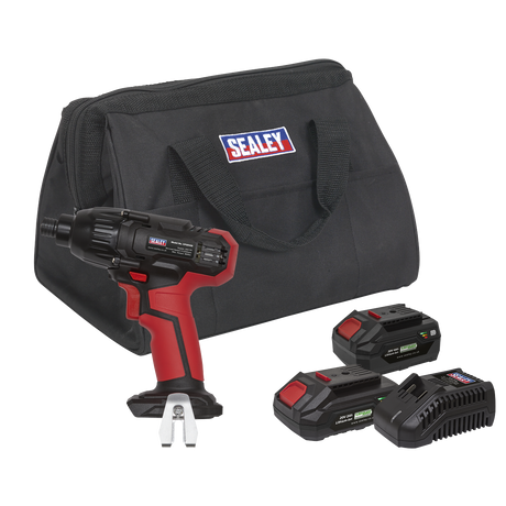 Sealey CP20VIDKIT SV20 Series 1/4"Hex Drive Cordless Impact Driver 20V - 2 Batteries