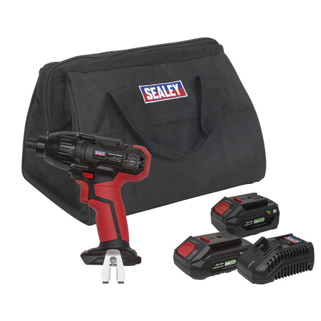 Sealey CP20VIDKIT SV20 Series 1/4"Hex Drive Cordless Impact Driver 20V - 2 Batteries