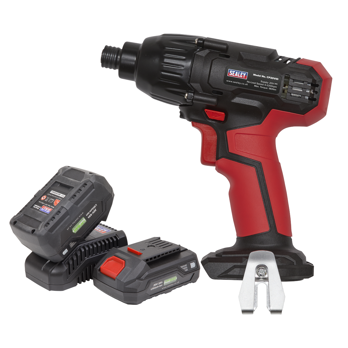 Sealey CP20VIDKIT SV20 Series 1/4"Hex Drive Cordless Impact Driver 20V - 2 Batteries - additional view 6