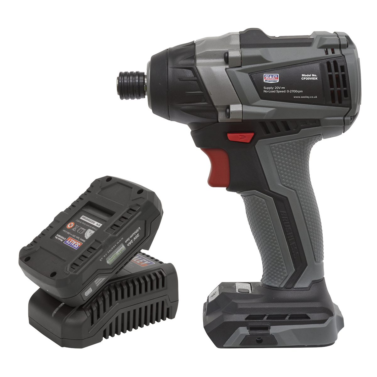 Sealey CP20VIDXKIT1 Premier SV20 Series 1/4"Hex Brushless Cordless Impact Driver Kit 20V 2Ah - additional view 4
