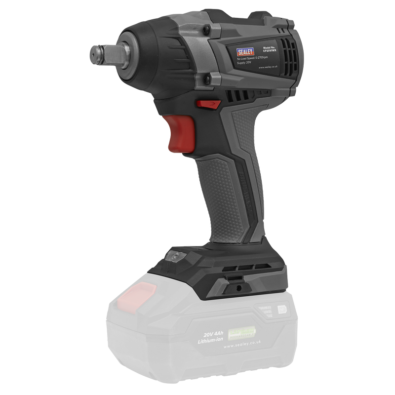 Sealey CP20VIWXKIT1 Premier SV20 Series 1/2"Sq Drive Brushless Cordless Impact Wrench Kit 20V 4Ah - additional view 4