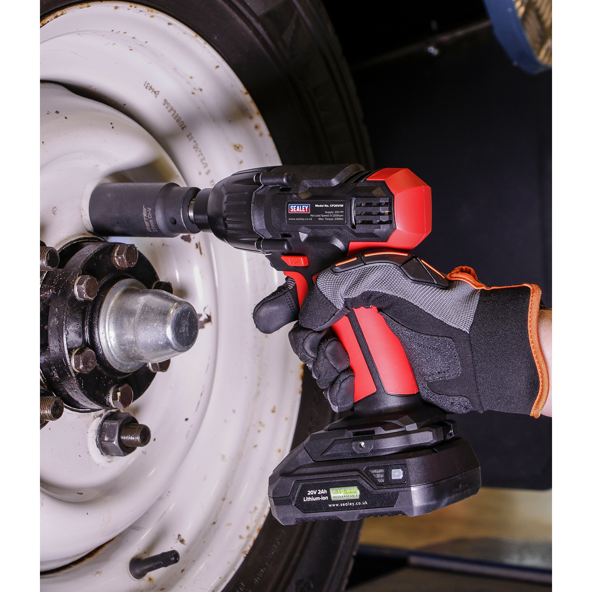 Sealey CP20VIW SV20 Series 1/2"Sq Drive Cordless Impact Wrench 20V - Body Only - additional view 8