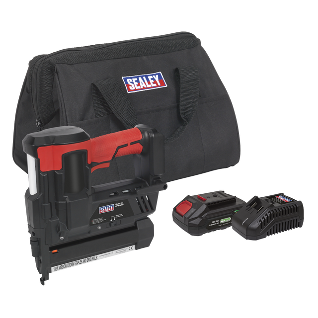 Sealey CP20VNGKIT1 SV20 Series Cordless Nail/Staple Gun Kit 18G 20V 2Ah