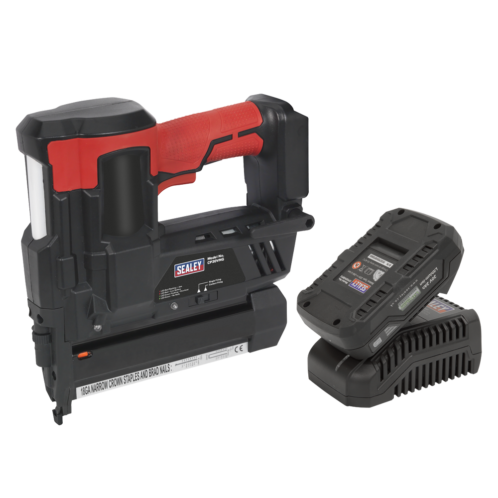 Sealey CP20VNGKIT1 SV20 Series Cordless Nail/Staple Gun Kit 18G 20V 2Ah - additional view 3