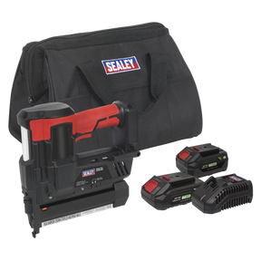 Sealey CP20VNGKIT SV20 Series Cordless Nail/Staple Gun Kit 18G 20V - 2 Batteries
