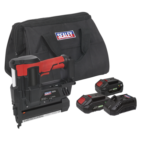 Sealey CP20VNGKIT SV20 Series Cordless Nail/Staple Gun Kit 18G 20V - 2 Batteries