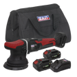Sealey CP20VOPKIT2 Premier SV20 Series 125mm Cordless Orbital Polisher Kit 20V 4Ah - 2 Batteries