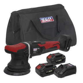 Sealey CP20VOPKIT2 Premier SV20 Series 125mm Cordless Orbital Polisher Kit 20V 4Ah - 2 Batteries