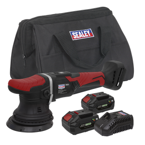 Sealey CP20VOPKIT2 Premier SV20 Series 125mm Cordless Orbital Polisher Kit 20V 4Ah - 2 Batteries
