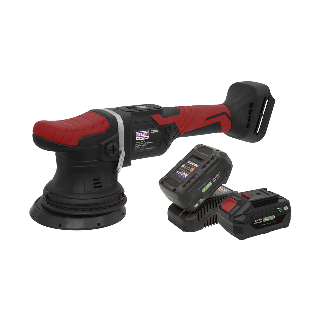 Sealey CP20VOPKIT2 Premier SV20 Series 125mm Cordless Orbital Polisher Kit 20V 4Ah - 2 Batteries - additional view 4