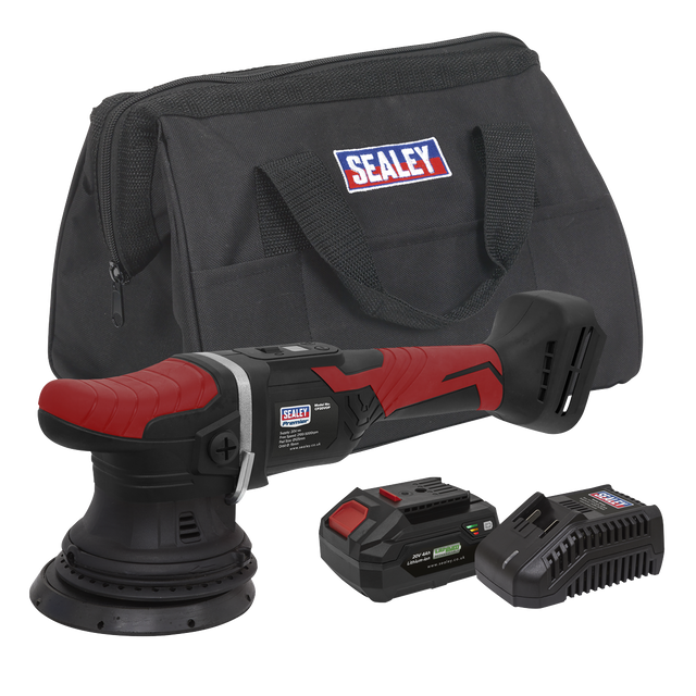 Sealey CP20VOPKIT Premier SV20 Series 125mm Cordless Orbital Polisher Kit 20V 4Ah
