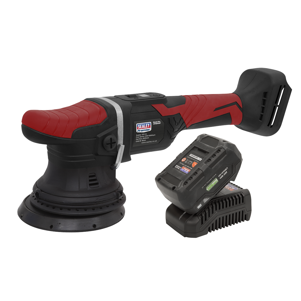 Sealey CP20VOPKIT Premier SV20 Series 125mm Cordless Orbital Polisher Kit 20V 4Ah - additional view 3