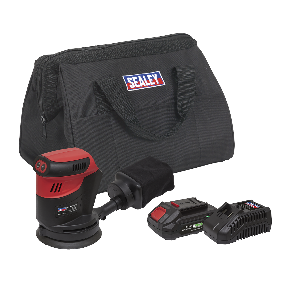 Sealey CP20VOSKIT1 SV20 Series 125mm Cordless Orbital Palm Sander 20V 2Ah
