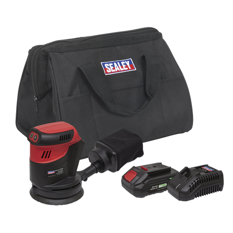 Sealey CP20VOSKIT1 SV20 Series 125mm Cordless Orbital Palm Sander 20V 2Ah