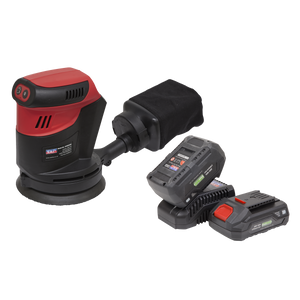 Sealey CP20VOSKIT SV20 Series 125mm Cordless Orbital Palm Sander Kit 20V - 2 Batteries - additional view 3