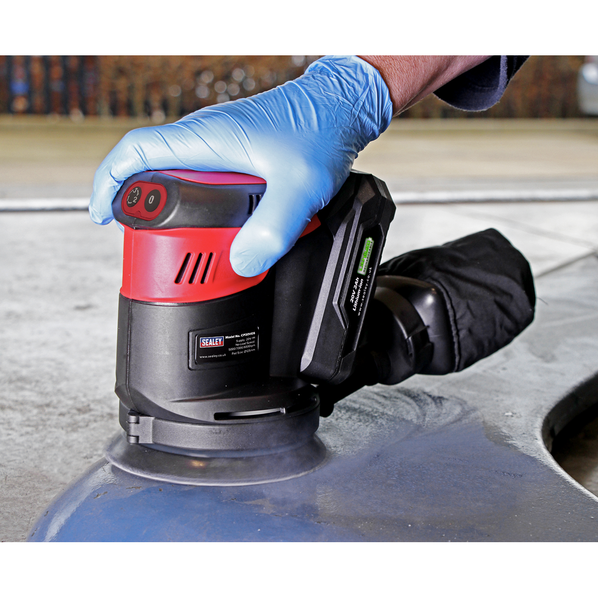 Sealey CP20VOSKIT1 SV20 Series 125mm Cordless Orbital Palm Sander 20V 2Ah - additional view 8