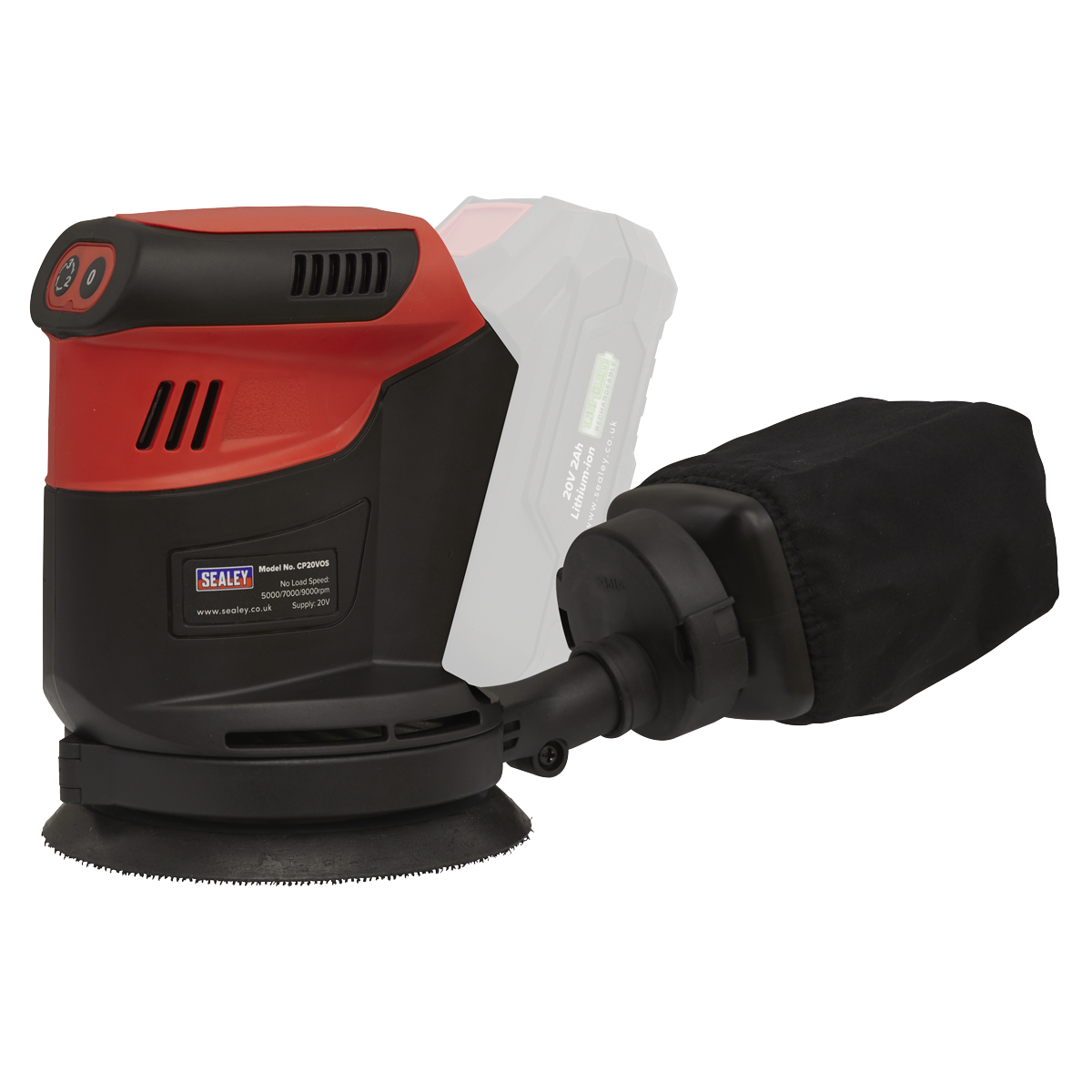 Sealey CP20VOSKIT1 SV20 Series 125mm Cordless Orbital Palm Sander 20V 2Ah - additional view 4