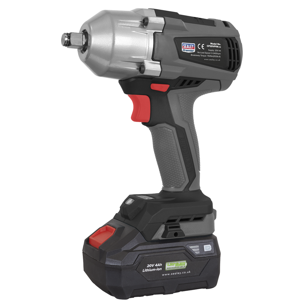 Sealey CP20VPIW Premier SV20 Series 1/2"Sq Drive Brushless Cordless Impact Wrench 20V - Body Only - additional view 9