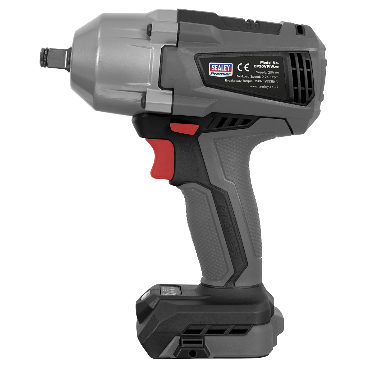 Sealey CP20VPIW Premier SV20 Series 1/2"Sq Drive Brushless Cordless Impact Wrench 20V - Body Only - additional view 12