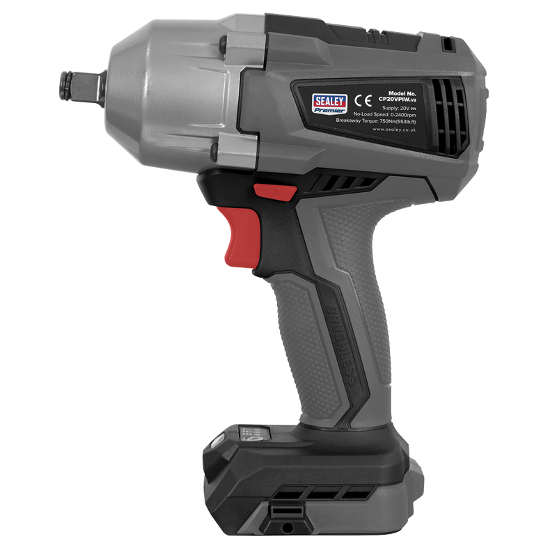 Sealey CP20VPIW Premier SV20 Series 1/2"Sq Drive Brushless Cordless Impact Wrench 20V - Body Only - additional view 12