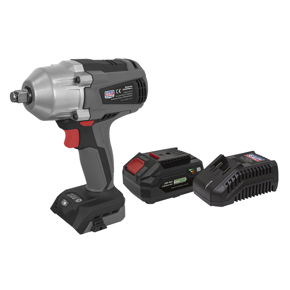 Sealey CP20VPIWKIT1 Premier SV20 Series 1/2"Sq Drive Brushless Cordless Impact Wrench Kit 20V 4Ah - additional view 9