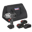 Sealey CP20VPIWKIT Premier SV20 Series 1/2"Sq Drive Brushless Cordless Impact Wrench Kit 20V 4Ah - 2 Batteries