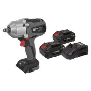 Sealey CP20VPIWKIT Premier SV20 Series 1/2"Sq Drive Brushless Cordless Impact Wrench Kit 20V 4Ah - 2 - additional view 7