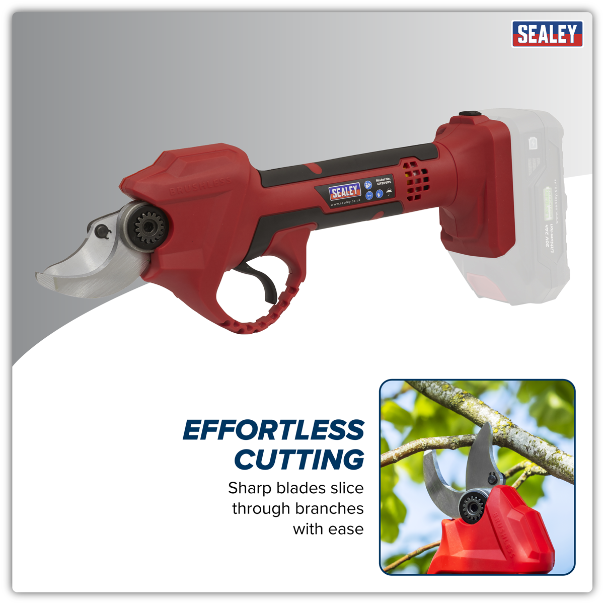 Sealey CP20VPS SV20 Series Brushless Cordless Pruning Shears 20V - Body Only - additional view 18