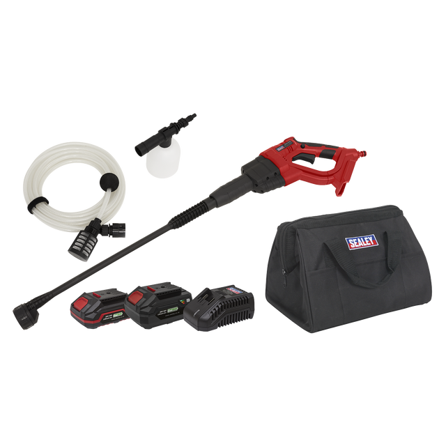 Sealey CP20VPWKIT SV20 Series 22Bar Cordless Pressure Washer Kit 20V - 2 Batteries