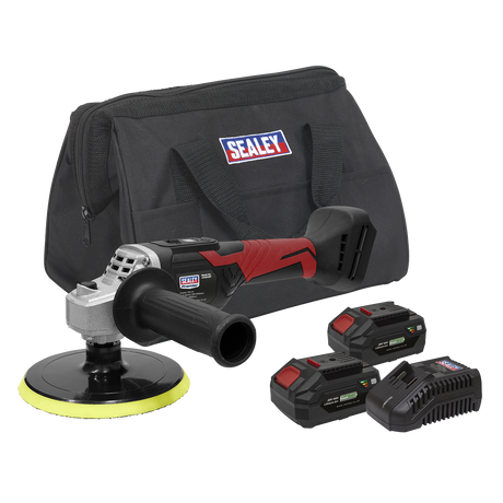 Sealey CP20VRPKIT2 Premier SV20 Series 150mm Cordless Rotary Polisher 20V 4Ah - 2 Batteries